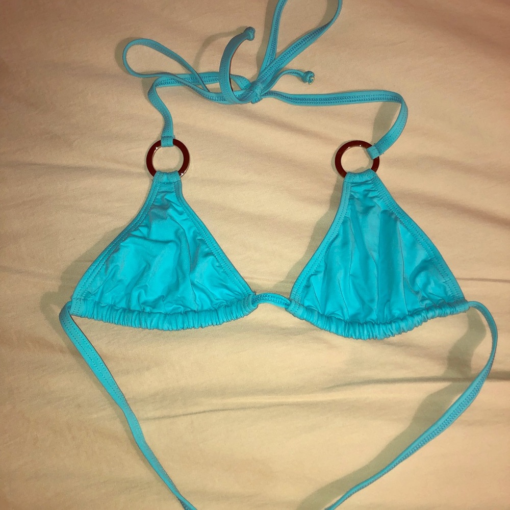 Torquoise and silver Gap string bikini